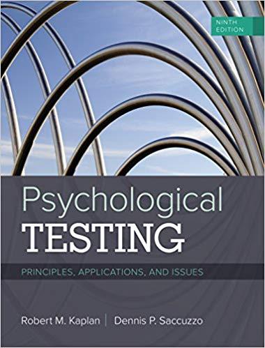 (PDF)Psychological Testing Principles, Applications, and Issues 9th Edition