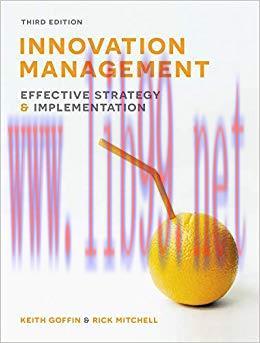 (PDF)Innovation Management: Effective strategy and implementation 3rd Edition