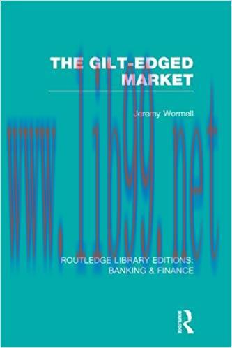 (PDF)The Gilt-Edged Market (RLE Banking & Finance) (Routledge Library Editions: Banking & Finan...