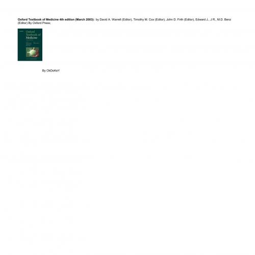 oxford textbook of medicine,4th Edition