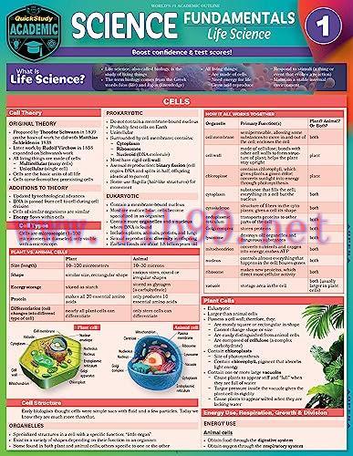 [FOX-Ebook]Science Fundamentals 1 - Life Science - Cells, Plants & Animals: Quickstudy Laminate...