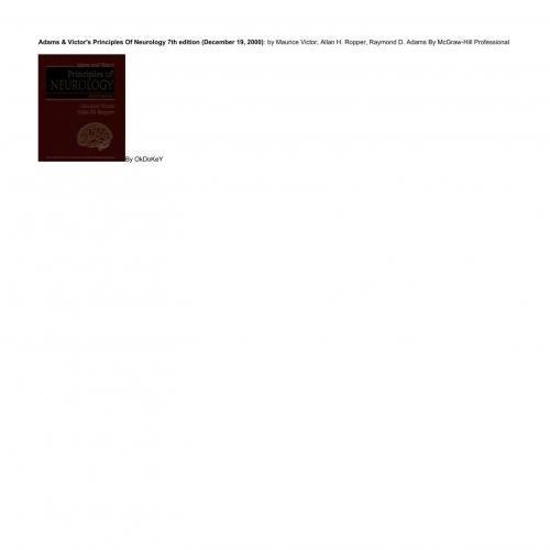 Maurice Victor, Adams & Victor's Principles Of Neurology