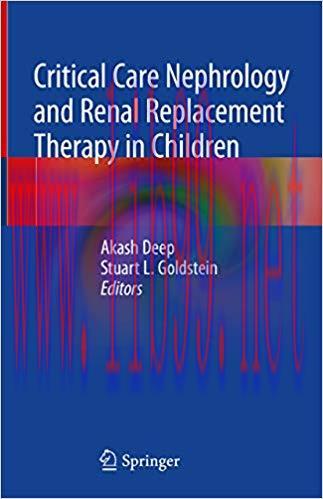 (PDF)Critical Care Nephrology and Renal Replacement Therapy in Children 1st ed. 2018 Edition