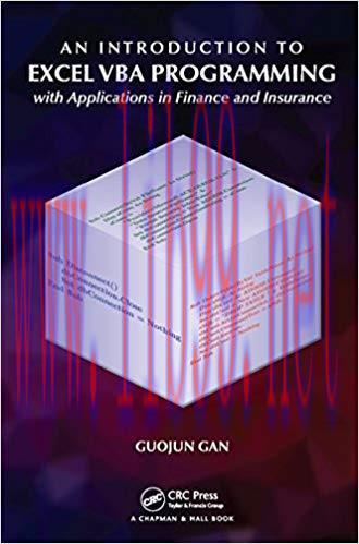 (PDF)An Introduction to Excel VBA Programming: with Applications in Finance and Insurance 1st E...
