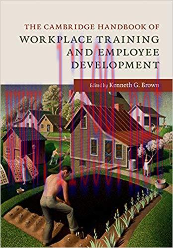 (PDF)The Cambridge Handbook of Workplace Training and Employee Development (Cambridge Handbooks...