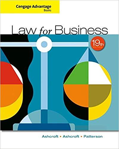 (Test Bank)Law for Business 19th Edition by John D. Ashcroft .zip