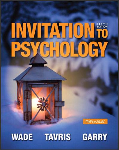 (Test Bank)Invitation to Psychology, 6th Edition Carole Wade.zip