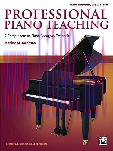 (PDF)Professional Piano Teaching, Volume 1 – Elementary Levels: A Comprehensive Piano Pedagogy ...