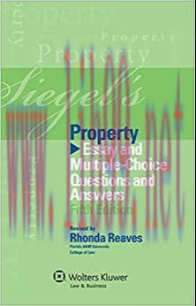 (PDF)Siegel’s Property: Essay and Multiple-Choice Questions and Answers