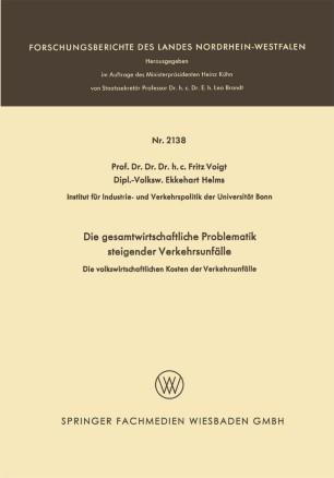Die gesamtwirtschaftliche Problematik steigender Verkehrsunfälle