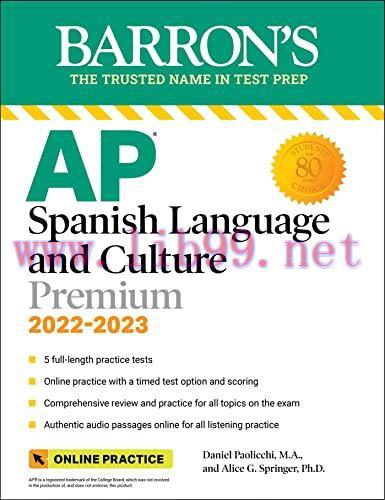 [FOX-Ebook]AP Spanish Language and Culture Premium, 2022-2023: 5 Practice Tests + Comprehensive...