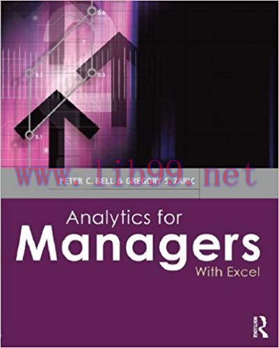 Analytics for Managers: With Excel 1st Edition,