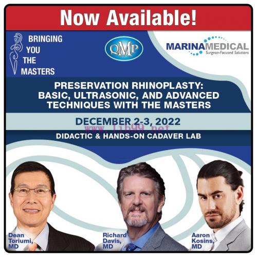 [AME]QMP BYTM 6: Preservation Rhinoplasty: Basic, Ultrasonic, and Advanced Techniques With the ...