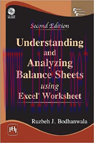 (PDF)Understanding and Analyzing Balance Sheets Using Excel®, 2nd ed. (with CD-ROM) 2nd edition...