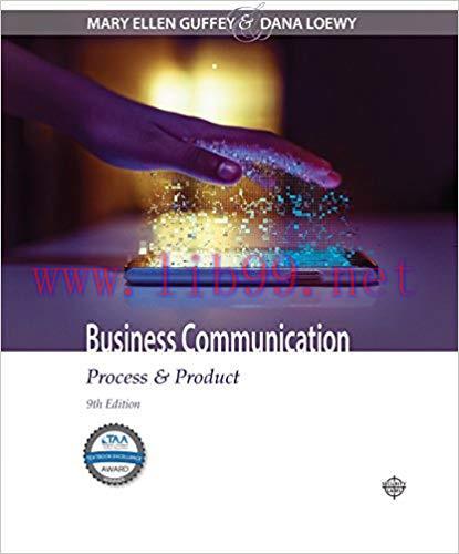 (PDF)Business Communication: Process & Product 9th Edition by Mary Ellen Guffey