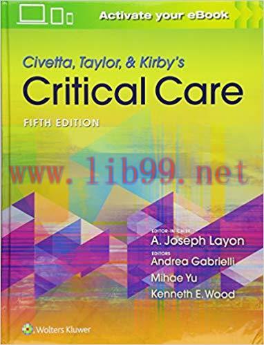 [Html]Civetta Taylor and Kirby’s Critical Care Medicine 5th Edition
