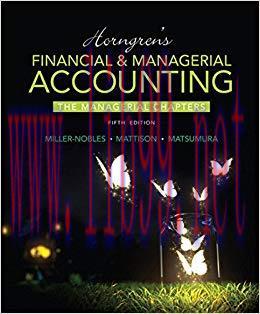 (PDF)Horngren’s Financial & Managerial Accounting, The Managerial Chapters 5th Edition