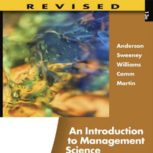 Introduction to Management Science Quantitative Approaches to Decision Making, Revised, An - Da...