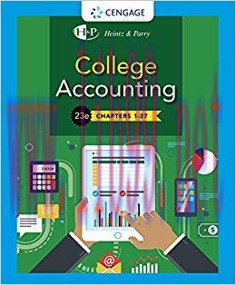 (PDF)College Accounting, Chapters 1-27 23rd Edition