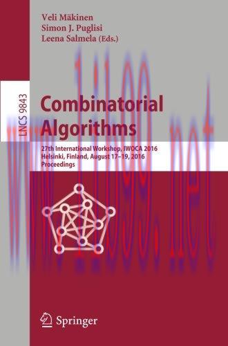 [FOX-Ebook]Combinatorial Algorithms