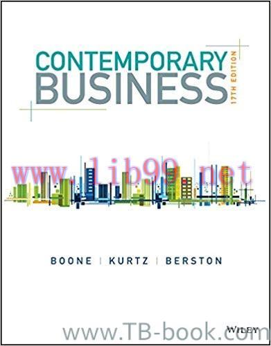 Test Bank for Contemporary Business 17th Edition by Louis E. Boone