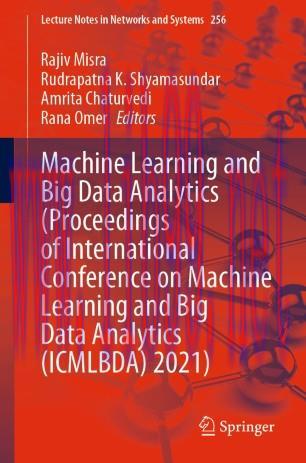 Machine Learning and Big Data Analytics (Proceedings of International Conference on Machine Lea...