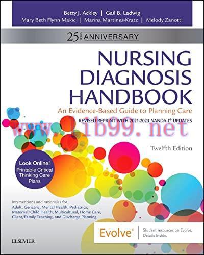 [AME]Nursing Diagnosis Handbook, 12th Edition Revised Reprint with 2021-2023 NANDA-I® Update_s ...