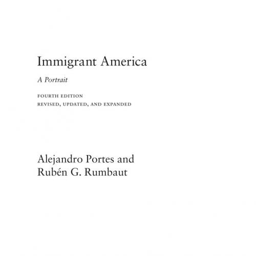 Immigrant America a portrait