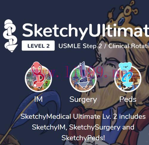 [AME]Sketchy USMLE Step 2 2020 (IM + Pediatrics + Surgery) (Videos + JPG)