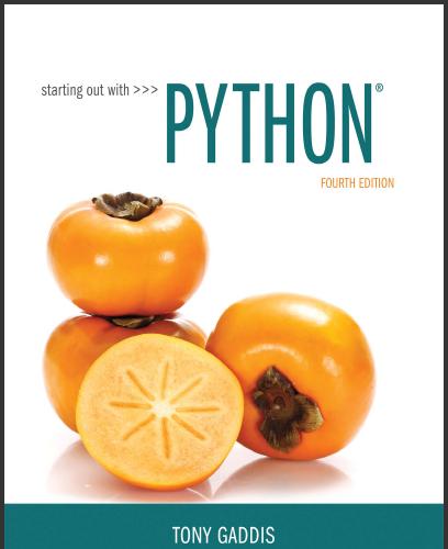 (Solution Manual)Starting Out with Python, 4th Edition Tony Gaddis.zip