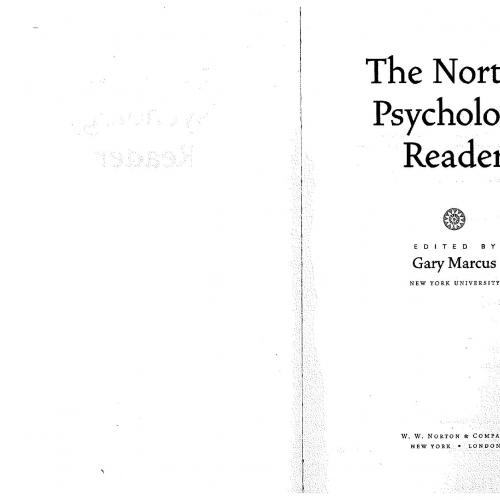 Norton Psychology Reader, The