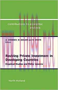(PDF)Reviving Private Investment in Developing Countries: Empirical Studies and Policy Lessons ...