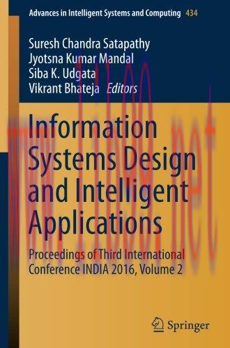 [FOX-Ebook]Information Systems Design and Intelligent Applications, Volume 2