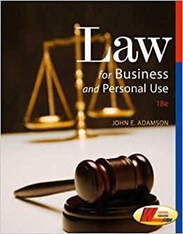 (PDF)Law for Business and Personal Use 18th Edition