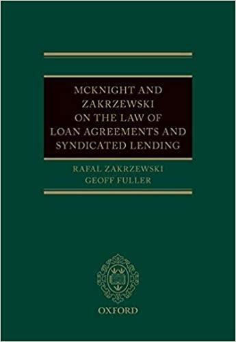 McKnight and Zakrzewski on The Law of Loan Agreements and Syndicated Lending