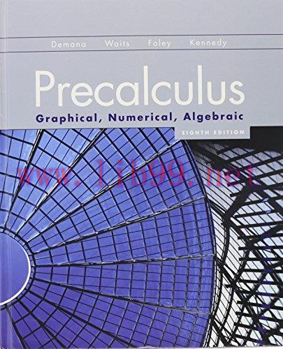 [FOX-Ebook]Precalculus: Graphical, Numerical, Algebraic (8th Edition)