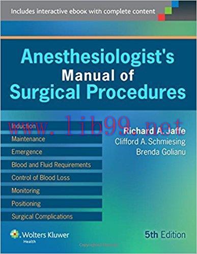 [PDF]Anesthsiologist’s Manual of Surgical Procedure, 4th Edi