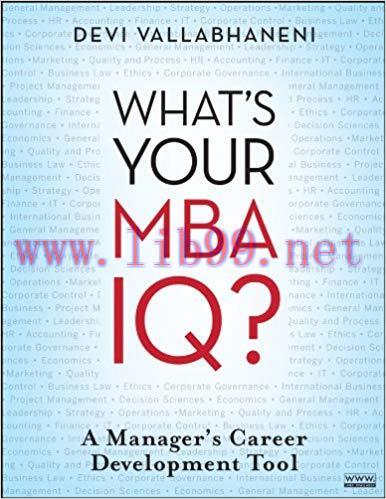 (PDF)What’s Your MBA IQ?: A Manager’s Career Development Tool 1st Edition