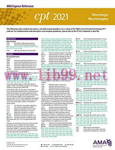 [AME]Neurology/Neurosurgery (CPT 2021 Express Reference Coding Card) (Original PDF)