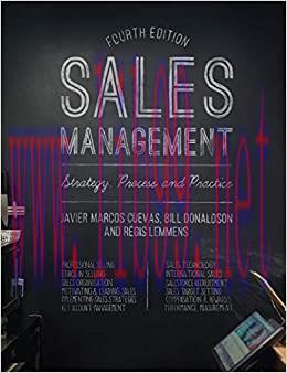 (PDF)Sales Management: Strategy, Process and Practice