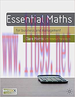 (PDF)Essential Maths: for Business and Management 1st Edition