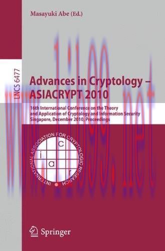 [FOX-Ebook]Advances in Cryptology - ASIACRYPT 2010