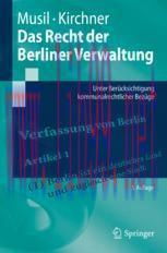 [PDF]Das Recht der Berliner Verwaltung: Unter Berücksichtigung kommunalrechtlicher Bezüge