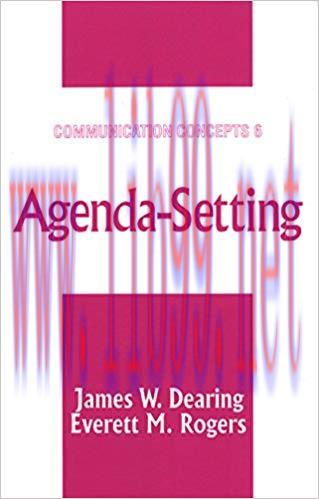 Agenda-Setting (Communication Concepts Book 6) 1st Edition,