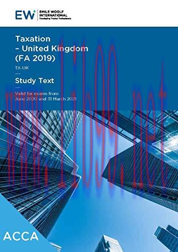 (PDF)ACCA Taxation (TX) FA2019 Study Text – 2020-21