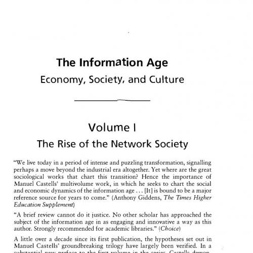 Rise of the Network Society, With a New Preface, The