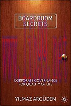 (PDF)Boardroom Secrets: Corporate Governance for Quality of Life 2009 Edition