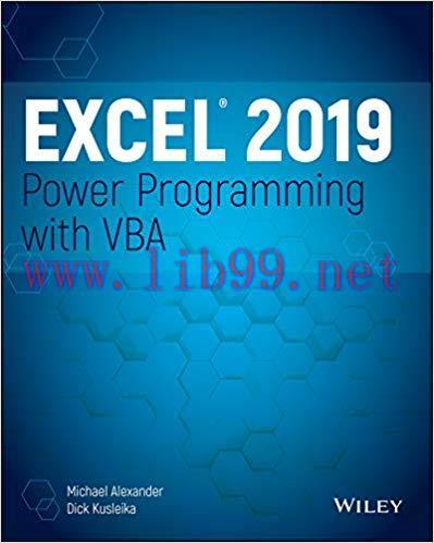 Excel 2019 Power Programming with VBA 1st Edition,