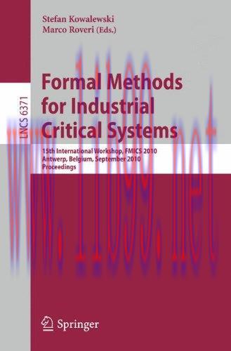 [FOX-Ebook]Formal Methods for Industrial Critical Systems