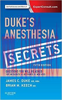 (PDF)Duke’s Anesthesia Secrets 5th Edition